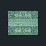 Art Deco Nouveau Hund Natature Animal Mönster Canvastryck<br><div class="desc">Art nouveau - djur - denna vridande rik blå art nouveau hund botaniska mönster är ett antikt mönster baserat på mitten av 1800-talet designerns William Burges tapet frieze.</div>