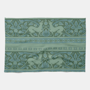 Art Deco Nouveau Hund Natature Animal Mönster Kökshandduk