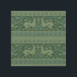Art Deco Nouveau Hund Natature Animal Mönster Trätavla<br><div class="desc">Art nouveau - djur - denna vridande rik blå art nouveau hund botaniska mönster är ett antikt mönster baserat på mitten av 1800-talet designerns William Burges tapet frieze.</div>