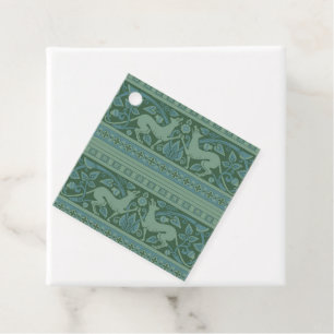 Art Deco Nouveau Hund Natur Djur Mönster Gåvor Etiketter