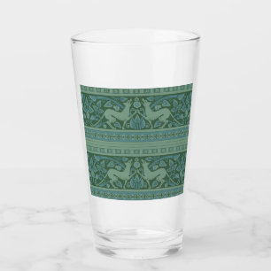 Art Deco Nouveau Hund Natur Djur Mönster Glaskopp