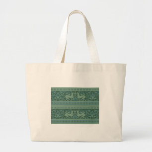Art Deco Nouveau Hund Natur Djur Mönster Jumbo Tygkasse