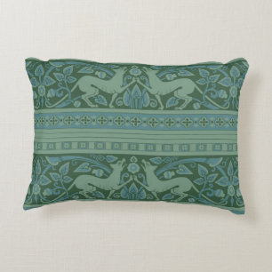 Art Deco Nouveau Hund Natur Djur Mönster Prydnadskudde