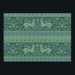 Art Deco Nouveau Hund Nature Botanical:Mönster Poster<br><div class="desc">Den här snurrande riken blå art nouveau hund botaniska mönster är ett antikt mönster baserat på mitten av 1800-talet designerns William Burges tapet frieze.</div>