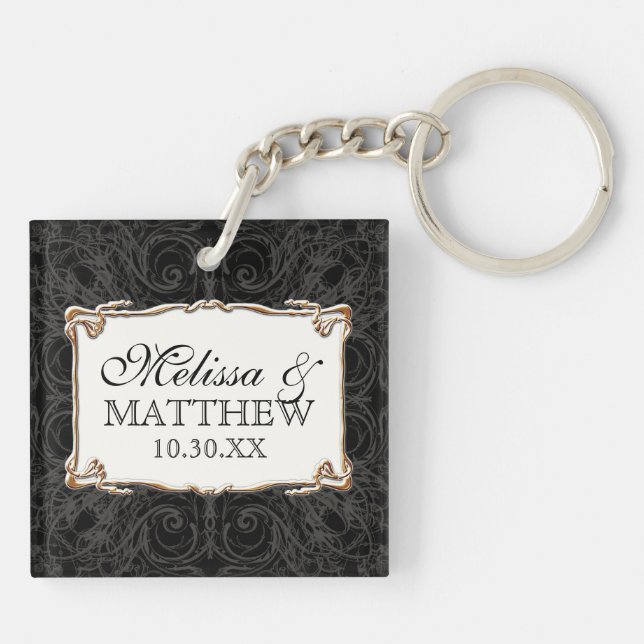 Art Deco Nouveau Snöre n Guld Titta Personlig (Baksidan)