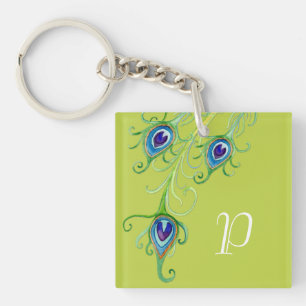 Art Deco Nouveau Stil Peacock Feathers Swirl