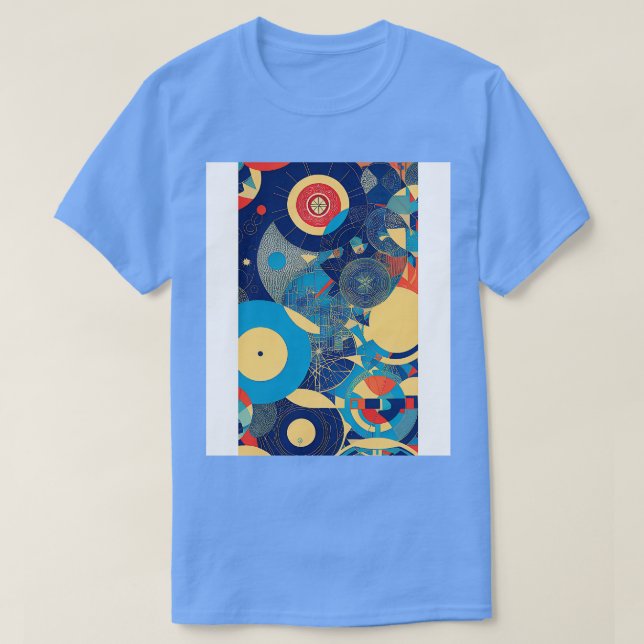 Art Deco och BauhausInspired Modern Circle Art T Shirt (Design framsida)