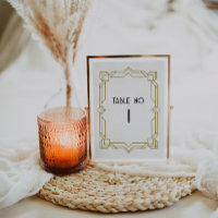 Art Deco Old Hollywood 1920's Bordsnummer