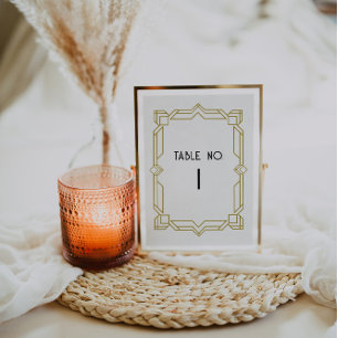 Art Deco Old Hollywood 1920's Bordsnummer