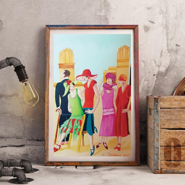 Art Deco Oljemålning Poster (Skapare uppladdad)