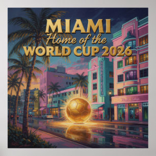 Art Deco Oljemålning Världscupen 2026 Boulevard Poster