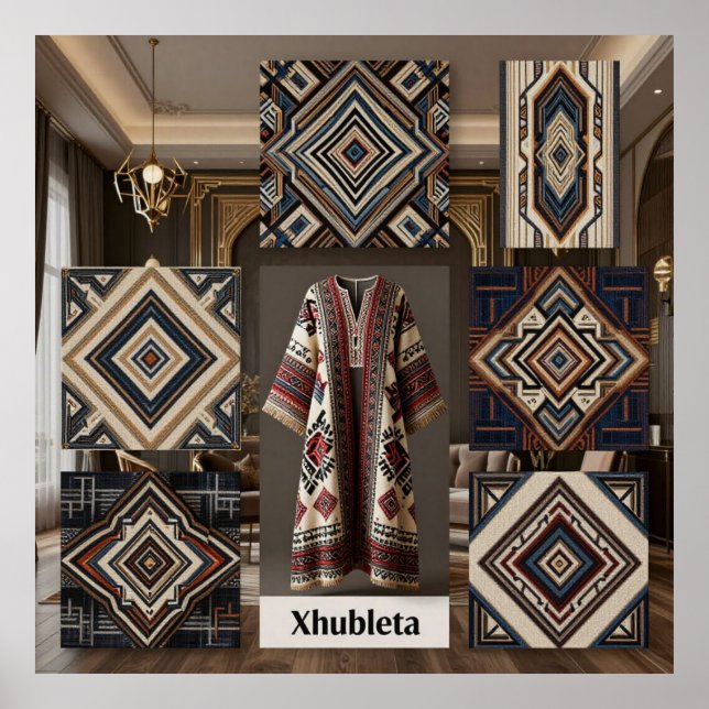 Art Deco Opulence Geometric Patterns I HER_XHU_001 Poster (Framsidan)
