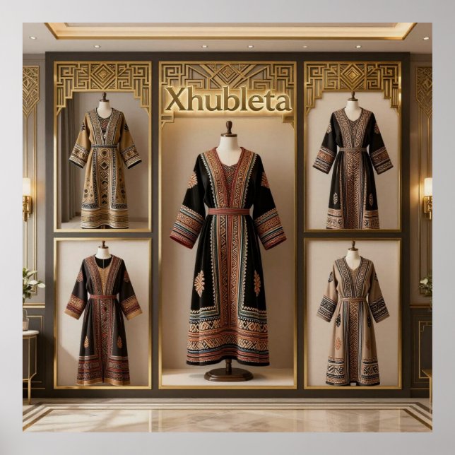 Art Deco Opulence GeometricPatternsVIIIHER_XHU_001 Poster (Framsidan)