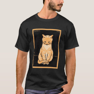 Art Deco Orange Tabby katt Art nouveau Clas Sitta T Shirt