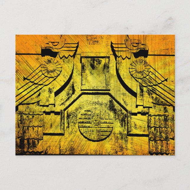 Art Deco Örn Stenskulptur Vykort (Framsida)