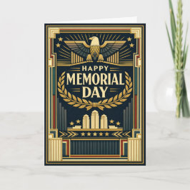 Art Deco Örnmonumentet Minnesdagen Kort