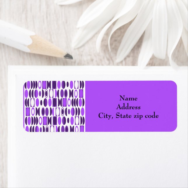 Art Deco-Ovaler Returadress Etikett (Insitu)