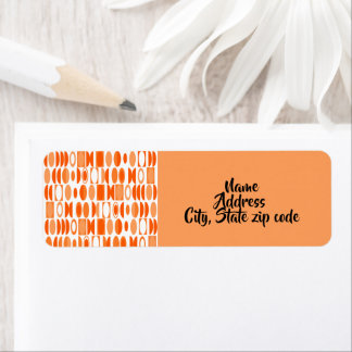 Art Deco-Ovaler Returadress Etikett