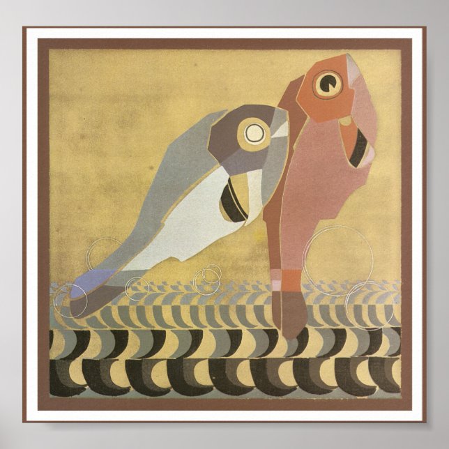 Art Deco Pair of Fish Poster (Framsidan)