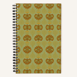 Art Deco Palm Smaragd Guld Anteckningsbok