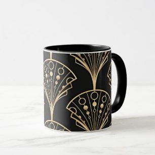 Art Deco Palmette Mönster Mugg
