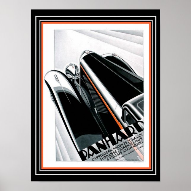Art Deco Panhard Ad- Alex Kow (1932) Poster (Framsidan)