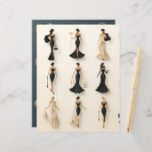 Art Deco-Pappra dockningsbok Papper