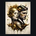 Art Deco-par Poster<br><div class="desc">Underbar poster utformning. Du kommer att kärlek det som andra. Du kan fritt använda den här designen för andra produkter som du gillar eller anpassa och lägga till texten. Följ mig för mer. Tack. Ha en trevlig dag.</div>