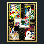 Art Deco Para Todos Dam. Poster<br><div class="desc">Om du väljer att ladda ned poster Walgreen-butiken din hämtning i olika storlekar och i olika struktur på mycket bra pris. Ibland med rabatt. Ett tips från min amerikanska vän. Se onlinen "Digital Printing" (Digital Printing) i Storbritannien. Jag har kombinerat de här fantastisk Para Todos dam på konst deco-mönstrad bakgrund...</div>