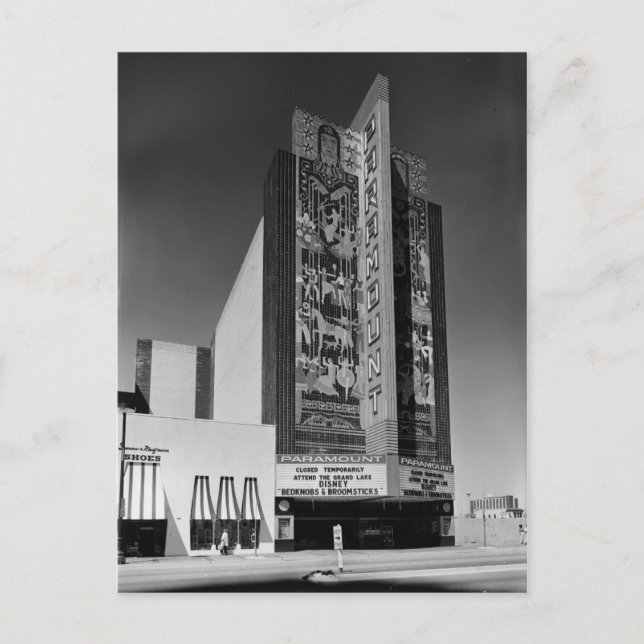 Art Deco Paramount Theatre, Oakland, CA Vykort (Framsida)