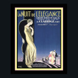 Art Deco Paris Gala "Nattens natt" 16 x 20 Poster<br><div class="desc">LaNuit de L'elegance 1920's Art Deco Gala Advertisement</div>