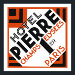 Art Deco Paris hotellmärkning för Fransk Poster<br><div class="desc">Vi gör om ett hotells största bildkvalitet på ett hotellmärke från Art Deco 1930 i Paris mest berömd avenue. Obs! När du hänger på väggen kan du till och med luta poster mot högerna för att visa den ursprungliga etikettens diamantform.</div>