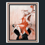 Art Deco "Party Girl" Poster 16 x 20<br><div class="desc">Fransk,  Art Deco Poster Party Girl 16 x 20</div>