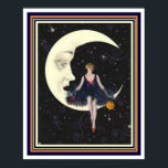 Art Deco "Party på Måne" 16 x 20 Poster<br><div class="desc">Vintage,  "Party vid Måne" Art Deco Poser 16 x 20</div>