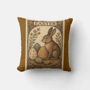 Art Deco Påsk - Elegant Bunnies & Geometric Eggs Kudde