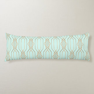 Art Deco Pastel Blue & Guld Kroppskudde