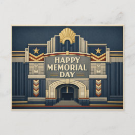 Art Deco Patriotisk Arkitektur Minnesdagen Helg Vykort