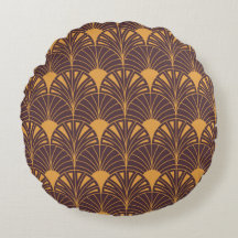 Art Deco pattern with fan-shaped motifs 