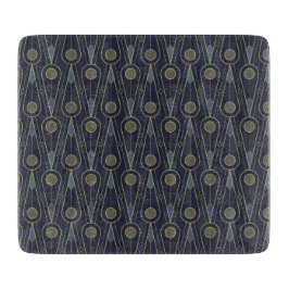 Art Deco pattern with geometric shapes in gold