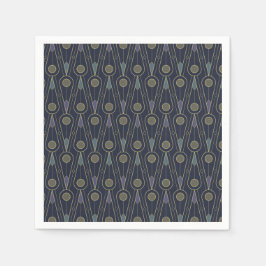 Art Deco pattern with geometric shapes in gold Pappersservett