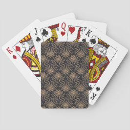 Art Deco pattern with gold floral motifs  Casinokort
