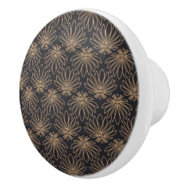 Art Deco pattern with gold floral motifs  Knopp