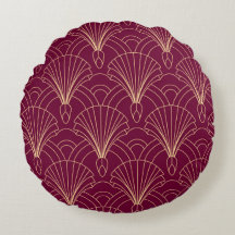 Art Deco pattern with gold geometric fan motifs 
