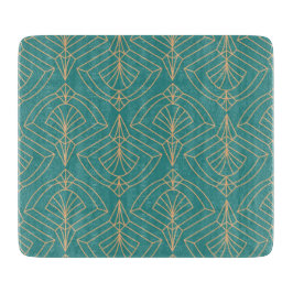 Art Deco pattern with gold geometric shapes 