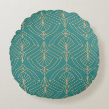 Art Deco pattern with gold geometric shapes 