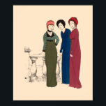 Art Deco Paul Poiret-klänningar av Paul Iribe Poster<br><div class="desc">Detta är ett digitalt utökat tryck av en vintage från 1908 Art Deco mode som illustrerar tre Paul Poiret-klänningar av Paul Iribe. Du kan anpassa bakgrunden till färg.</div>