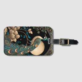 Art Deco Peacock Bagagebricka