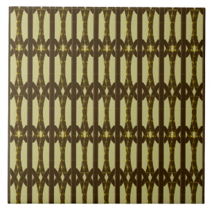 Art Deco-pelare i Tortoise Snäcka Tile Kakelplatta