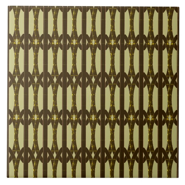 Art Deco-pelare i Tortoise Snäcka Tile Kakelplatta (Framsidan)