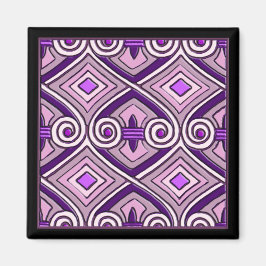 Art Deco Persia (ljusare Lila) Magnet